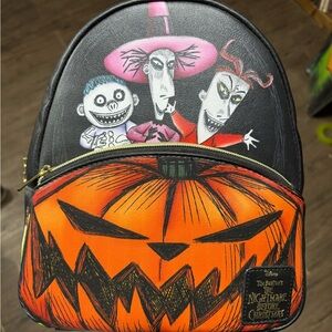 Loungefly Nightmare Before Christmas Backpack - Black and Orange